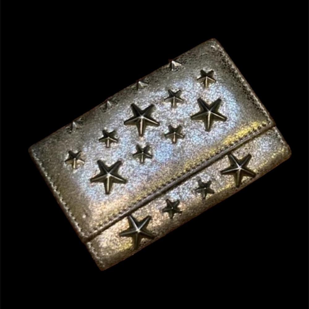 Authentic Jimmy Choo Silver Key Holder Wallet with Stars COA included!